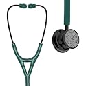 ELKO EL-190 Black edition CROSS III SS stainless steel dual head acoustic stethoscope | Adult &amp; Pediatric Stethocope with Double-sided Black Chestpiece | Two-Way PVC Tubing | Doctors &amp; Medical Students (Green)