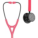 ELKO EL-190 Black edition CROSS III SS stainless steel dual head acoustic stethoscope | Adult &amp; Pediatric Stethocope with Double-sided Black Chestpiece | Two-Way PVC Tubing | Doctors &amp; Medical Students (Pink)