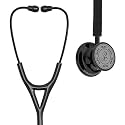 ELKO EL-190 Black edition CROSS III SS stainless steel dual head acoustic stethoscope | Adult &amp; Pediatric Stethocope with Double-sided Black Chestpiece | Two-Way PVC Tubing | Doctors &amp; Medical Students (Black)