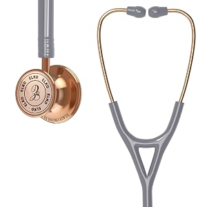 elko el-190 rose gold edition cross iii ss stainless steel dual head acoustic stethoscope  adult amp pediatric stethocope with double-sided rose gold chestpiece  two-way pvc tubing  doctors amp medical students grey