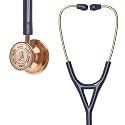 ELKO EL-190 Rose Gold edition CROSS III SS stainless steel dual head acoustic stethoscope | Adult &amp; Pediatric Stethocope with Double-sided Rose Gold Chestpiece | Two-Way PVC Tubing | Doctors &amp; Medical Students (Blue)