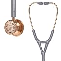 ELKO EL-190 Rose Gold edition CROSS III SS stainless steel dual head acoustic stethoscope | Adult &amp; Pediatric Stethocope with Double-sided Rose Gold Chestpiece | Two-Way PVC Tubing | Doctors &amp; Medical Students (Grey)
