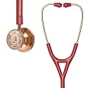 ELKO EL-190 Rose Gold edition CROSS III SS stainless steel dual head acoustic stethoscope | Adult &amp; Pediatric Stethocope with Double-sided Rose Gold Chestpiece | Two-Way PVC Tubing | Doctors &amp; Medical Students (Red)