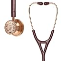 ELKO EL-190 Rose Gold edition CROSS III SS stainless steel dual head acoustic stethoscope | Adult &amp; Pediatric Stethoscope with Double-sided Rose Gold Chestpiece | Two-Way PVC Tubing | Doctors &amp; Medical Students (Brown