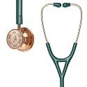 ELKO EL-190 Rose Gold edition CROSS III SS stainless steel dual head acoustic stethoscope | Adult &amp; Pediatric Stethocope with Double-sided Rose Gold Chestpiece | Two-Way PVC Tubing | Doctors &amp; Medical Students (Green)