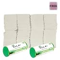 Ella M Fold Tissue Paper - Pack of 8 Packets (1040 Sheets) and Ella garbage bags 24 * 32 (Large) 30Pcs (2 Rolls) Green Color With Check Duster Cloth Free