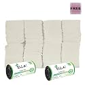 Ella M Fold Tissue Paper - Pack of 8 Packets (1040 Sheets) and Ella garbage bags 19 * 21 (Medium) 60 Pcs(2 rolls) Black Color With Check Duster Cloth Free