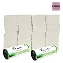 Ella M Fold Tissue Paper - Pack of 8 Packets (1040 Sheets) and Ella garbage bags 24 * 32 (Large) 30Pcs (2 Rolls) Black Color With Check Duster Cloth Free