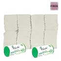 Ella M Fold Tissue Paper - Pack of 8 Packets (1040 Sheets) and Ella garbage bags 19 * 21 (Medium) 60 Pcs (2 rolls) Green Color With Check Duster Cloth Free
