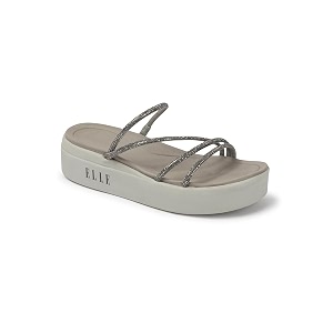 ELLE Womens Comfortable Multi-Strap Platform Heel Sandals