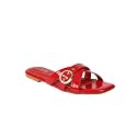 ELLE Women39s Criss-Cross Patent Multi-Strap Square-Toe Sandal