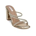 ELLE Women39s Embellished Block Heel Slip-On sandals
