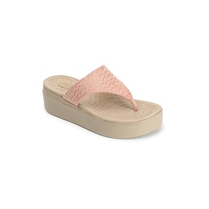 ELLE Womens Embellished Platform Thong Sandals