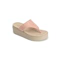 ELLE Women39s Embellished Platform Thong Sandals