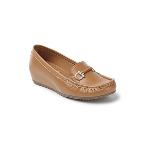 ELLE Womens Flats Slip-On Loafers with Metallic