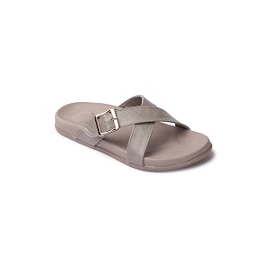 ELLE Womens Flats Slip-On Sandals with Buckle