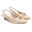 ELLE Women39s Pointed Toe Kitten Heel Sling