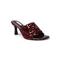ELLE Women39s Sequin-Embellished Square-Toe Heeled Sandals