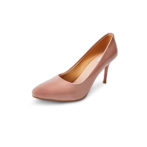 ELLE Womens Solid Stiletto Heel Slip-On Pumps