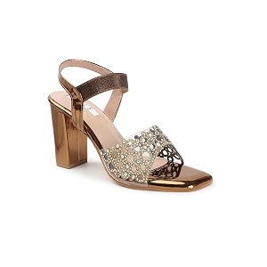 ELLE womens Square Toe Block heel sandal
