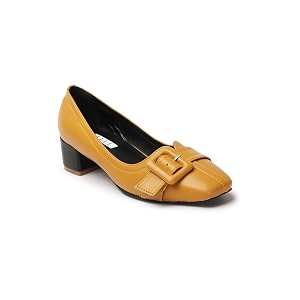 ELLE Womens Square Toe Block Heels Slip-On