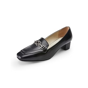 ELLE Womens Square Toe Block Heels Slip-On