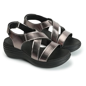 ELLE Womens Strappy Wedge heel Sandals