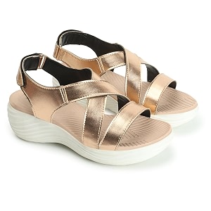 ELLE Womens Strappy Wedge heel Sandals