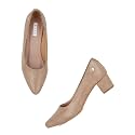 ELLE Women39s Textured Block Heel Slip-On Pumps