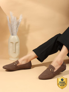 Elle Women Casual Square Toe Solid Loafers