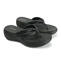 ELLE womens El-st-wn-46 Black Wedge Sandal