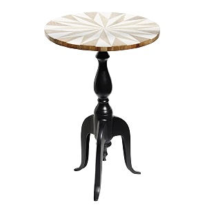 black round side table with wood amp resin top woodresin