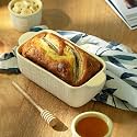 Ellementry Butter Up Ceramic Loaf Pan - 1000 ml, Nonstick Bread Mould, Cake Tin & Baking Tray, Microwave & Oven Safe Ceramic Bakeware, Bread Loaf Pan for Baking Essentials