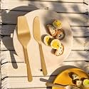 Ellementry Celestial Brass Cake Slice Spoon Set of 2| Color: Antiq Gold| Brass | Kitchenware | Versatile|Cake Slice Spoon Set | Decor | Handcrafted | Sustainable | Food Safe | Gifting |