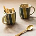 Ellementry Olive Coffee Mug Set of 2 (150 ml Each), Stylish Ceramic Mug for Coffee, Tea &amp; Milk | Dishwasher Safe Trendy Everyday Use Cup for Office, Home &amp; Travel, Perfect for House Warming Gift