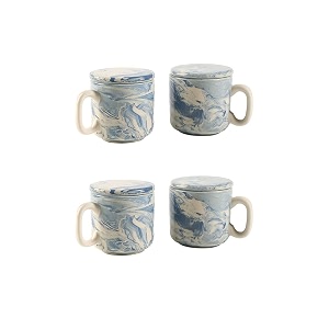ellementry earth ceramic mug set of 2 150 ml  mugs for coffee tea and milk  microwave safe cup set  cofee mug with lid for office home and travel  chip resistant  birthday gift pack of 2