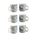 Ellementry Earth Ceramic Mug Set of 2 (150 ML) | Mugs for Coffee, Tea and Milk | Microwave Safe Cup Set | Cofee Mug with Lid for Office, Home and Travel | Chip Resistant | Birthday Gift (Pack of 3)
