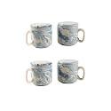 Ellementry Earth Ceramic Mug Set of 2 (150 ML) | Mugs for Coffee, Tea and Milk | Microwave Safe Cup Set | Cofee Mug with Lid for Office, Home and Travel | Chip Resistant | Birthday Gift (Pack of 2)