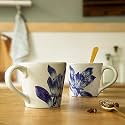 Ellementry Magnolia Coffee Mug Set of 2, Stylish Ceramic Mug for Coffee, Tea &amp; Milk | Dishwasher Safe Trendy Everyday Use Coffee Cup for Office &amp; Home, Perfect for House Warming &amp; Birthday Gift
