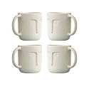 Ellementry Moai Ceramic Mug Set of 2 (350 ML) | Mugs for Coffee, Tea and Milk | Microwave Safe Cup Set | Cofee Mugs for Office, Home and Travel | Chip Resistant | Birthday Gift (Pack of 2)