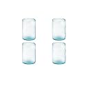 Ellementry Quoise Glass Tumbler Set of 4 (350 ml) (Cylindrical) | Transparent | Clear Glasses for Home, Kitchen, Office |Reusable Glass Tumblers for Cold Coffee, Smoothies, Juice & Milk�