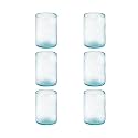 Ellementry Quoise Glass Tumbler Set of 6 (350 ml) (Cylindrical) | Transparent | Clear Glasses for Home, Kitchen, Office |Reusable Glass Tumblers for Cold Coffee, Smoothies, Juice &amp; Milk�