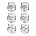 Ellementry Quoise Glass Tumbler Set of 6 (350 ml) (Round) | Transparent | Clear Glasses for Home, Kitchen, Office |Reusable Glass Tumblers for Cold Coffee, Smoothies, Juice &amp; Milk�