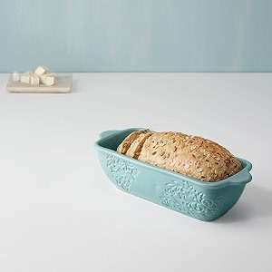 ellementry butter up ceramic loaf pan - 900 ml nonstick bread mould cake tin amp baking tray microwave amp oven safe ceramic bakeware bread loaf pan for baking essentials blue