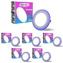 elleys' Chroma 2 in 1 Double Colour Round LED Light | Concealed Light Featuring 3 Lighting Modes with 12W + 4W Power Output | Celling Light for Home &amp; Office |Cut-Out: 180mm|Color-White &amp; Blue_Pack 6