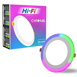 elleys39 chroma multicolour ceiling light  concealed led 3 in 1 light modes 124 watt  ceiling light for home amp office  recessed led downlighter cut-out180mmcolor-white amp multicolur_pack 1