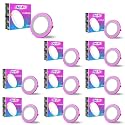 elleys Chroma 2 IN 1 Double Colour Round LED Light | Concealed light featuring 3 lighting modes with 12W + 4W power output | Celling light for Home &amp; Office |Cut-Out: 180mm|Color-White &amp; Pink _Pack 10