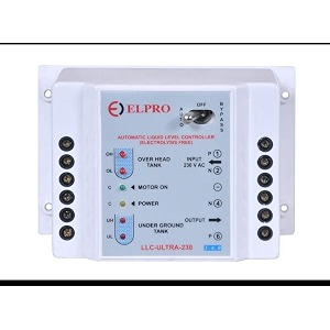 plastic fully automatic water level controller and indicator with free of 3 sensors white