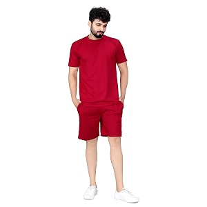 ELLITI Cotton Blend Solid Casual Round Neck