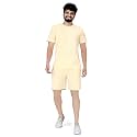 ELLITI Cotton Blend Solid Casual Round Neck